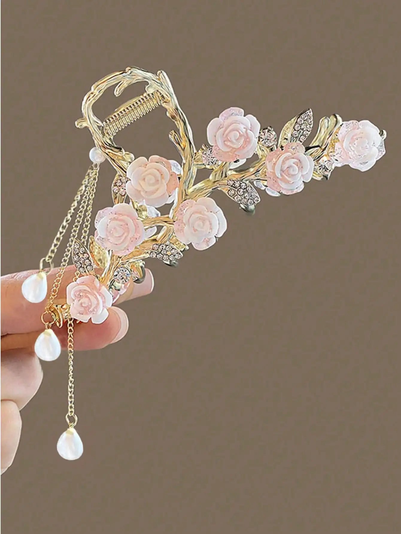 1Pcs Fashion Antique Roses Hair Claws For Women Hair Accessories