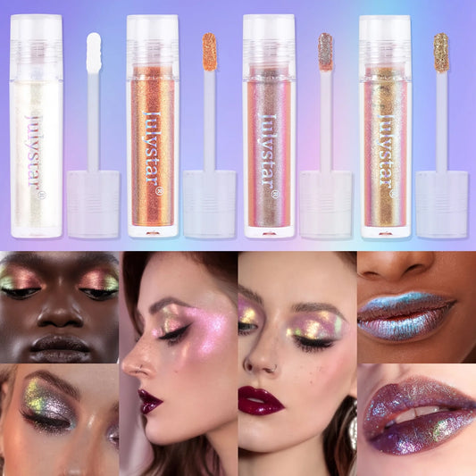 Chameleon Elixir" Liquid Eyeshadow | Optical Color-Shift Effect | Waterborne Dazzle Formula | 1-Color Multichrome Magic