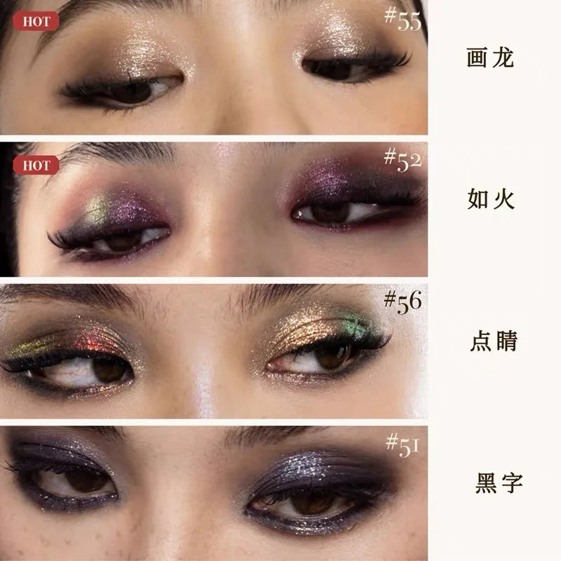 Girlcults Makeup Pressed Glitter Eyeshadow Palette Shimmer Matte Chameleon 4 Color Long Lasting Eye Shadow Cosmetics Full Set
