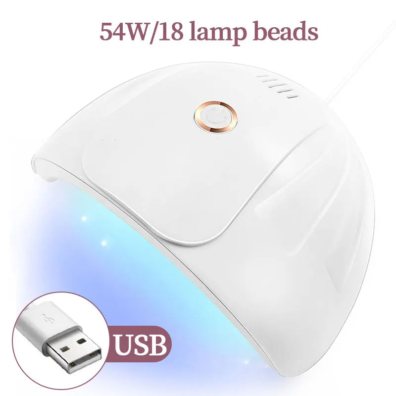 LULAA 54W USB Cabin UV LED Nail Gel Led Lamp for Nails Accessories Professional Material Nail Drying Lamp for All Manicure
