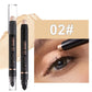 12-color Double Tip Eyeshadow Pen Set Metallic High Gloss Smudger Brighten Eye Makeup Pencil Shining Brown Eye Shadow Cosmetics