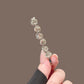 2pcs Sparkling Rhinestone Long Hair Clip Vintage Socialite Style Hairstyle Embellishing Wedding High-end Party Temperament Item