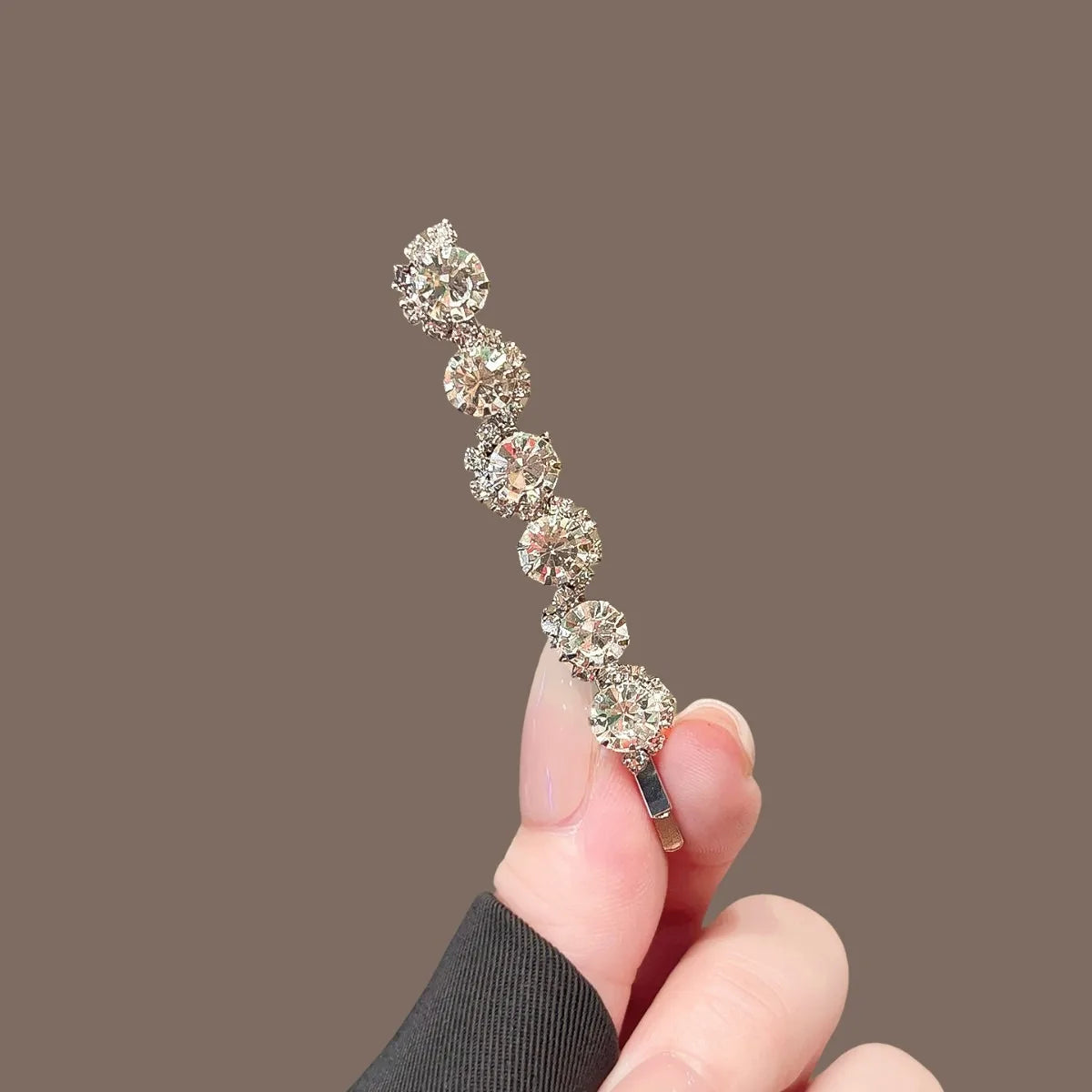2pcs Sparkling Rhinestone Long Hair Clip Vintage Socialite Style Hairstyle Embellishing Wedding High-end Party Temperament Item