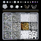 120pcs/box 3D Gold Bow Butterfly Nail Metal Charms Shiny Cute Bowtie/Diamond Star Nail Jewelry 120 Luxury Nail Art Supplies #RE4