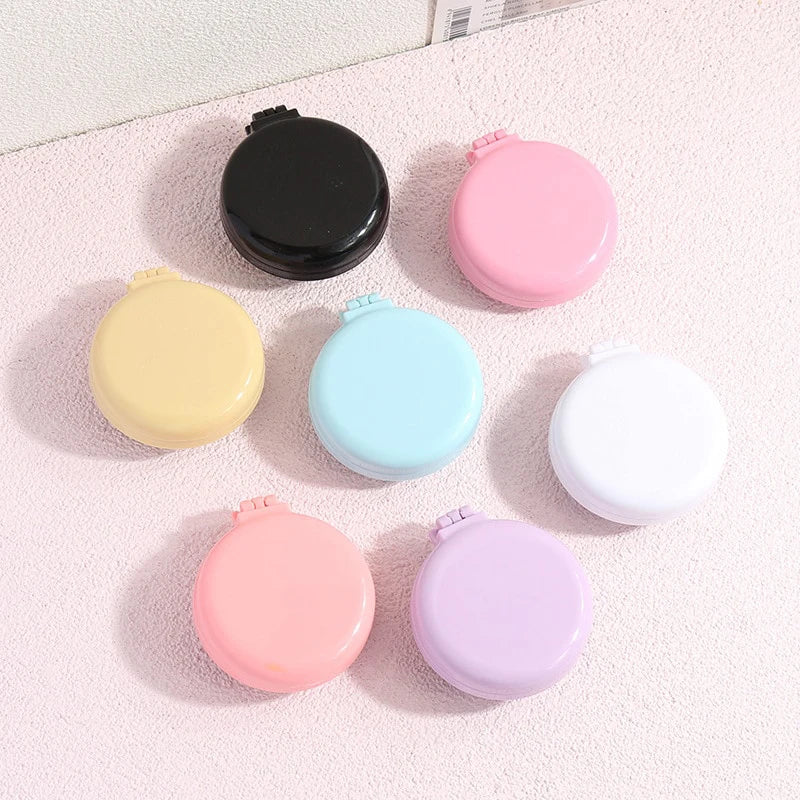 Mini Hair Comb With Mirror Foldable Comb Travel Portable Massage Women Girl Hair Brush Macaron Airbag Comb Styling Tools Gift