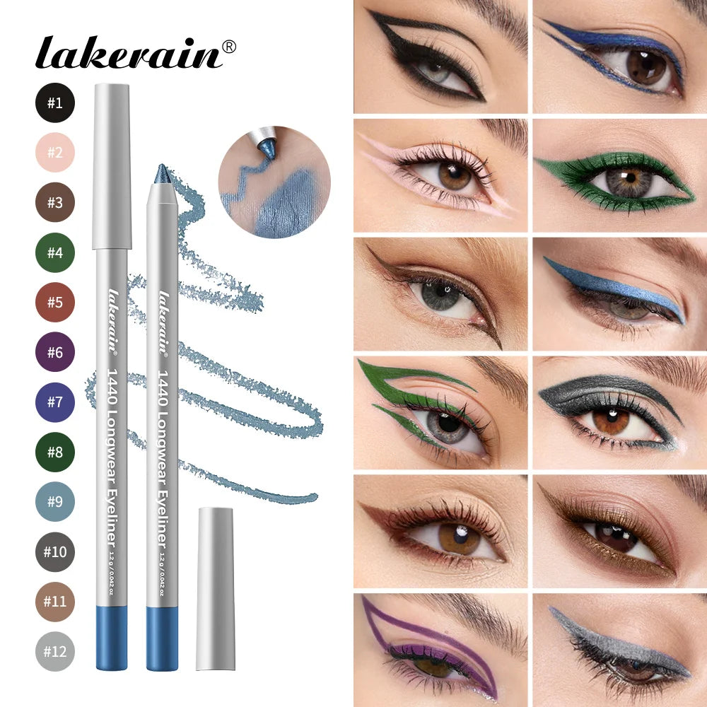 Longwear Eyeliner Smooth Precise Tip Waterproof Smudge-proof Long Lasting Wear Rapid Shaping Soft Mist Makeup Smokey Eyeliner