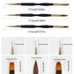 3 pieces of double headed nail art painting pens with extremely fine carving, wire drawing, hook and loop brush, nail art