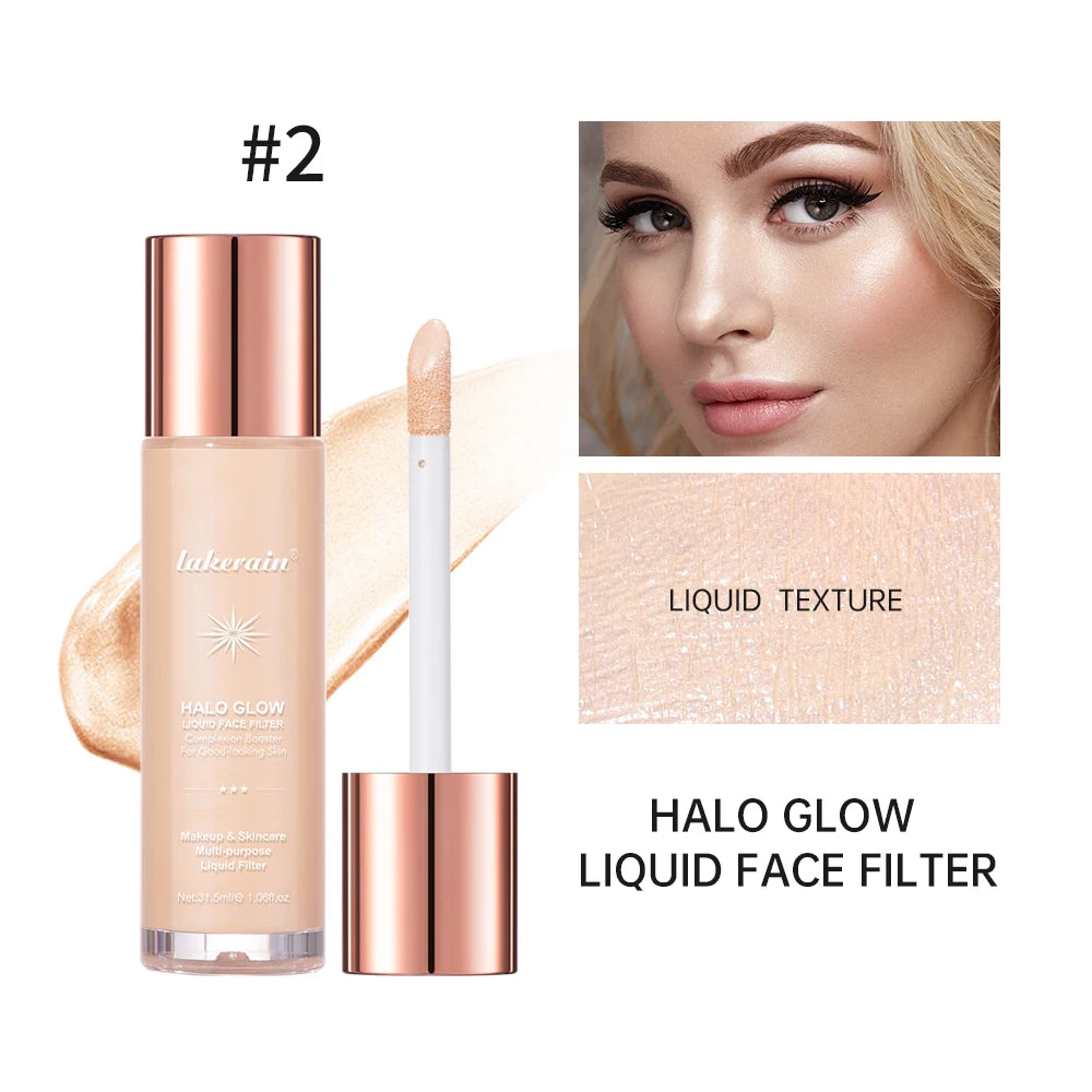 Bronzer Facial Gloss Liquid Highlighter Permanent Setting Contouring Liquid Moisturizes Soothes Long-lasting Effect Face Filter