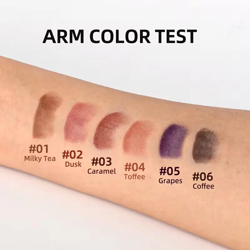 6pcs Matte Velvet 2-in-1 Cone-Shaped Tip Lipstick & Lip Liner Set - Long-Lasting Waterproof Gradient Effect Dual-Use Lip Gloss