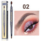 CmaaDu 2 in 1 Small Thin Long Tip Double Head Ultra-fine Eyebrow Pencil Waterproof Lasting Eyebrow Enhancers with Eye Brow Brush