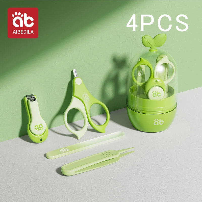 Newborn Baby Nail Scissor Baby Nail Care Tool Kid Safe Portable Nail Clipper Trimmer Tweezer with Box Children Manicure Kit