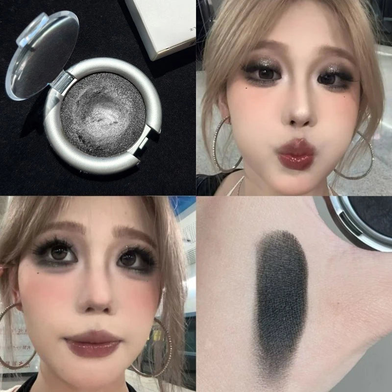 Metallic Glitter Blue Eye Shadow Cream Monochrome Eyeshadow Palette Pearlescent Polarized Brightening Silkworm Highlighter Cream