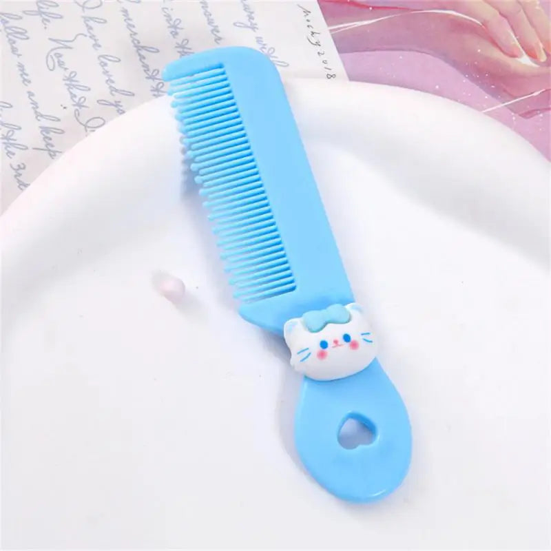 Hair Comb Smooth Handle Cartoon Children's Comb Newborn Hair Cleaning Supplies Infant Comb Head Massager Baby Care Accessories