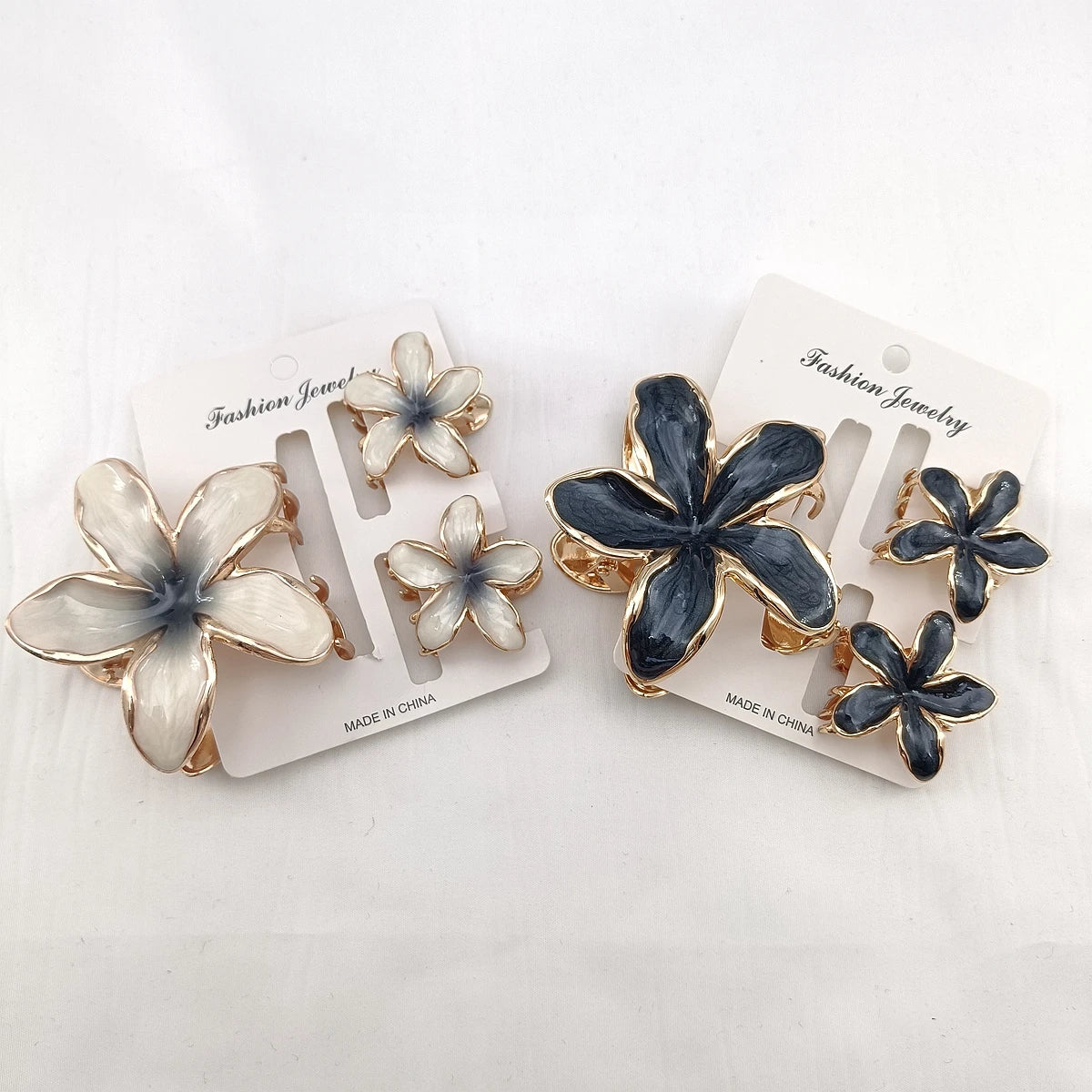 3/6 Pcs Alloy Flower Hair Claw Clips for Women Beach Holiday Hair Claw Stylish Shopping Headwear Female Hair Accessory