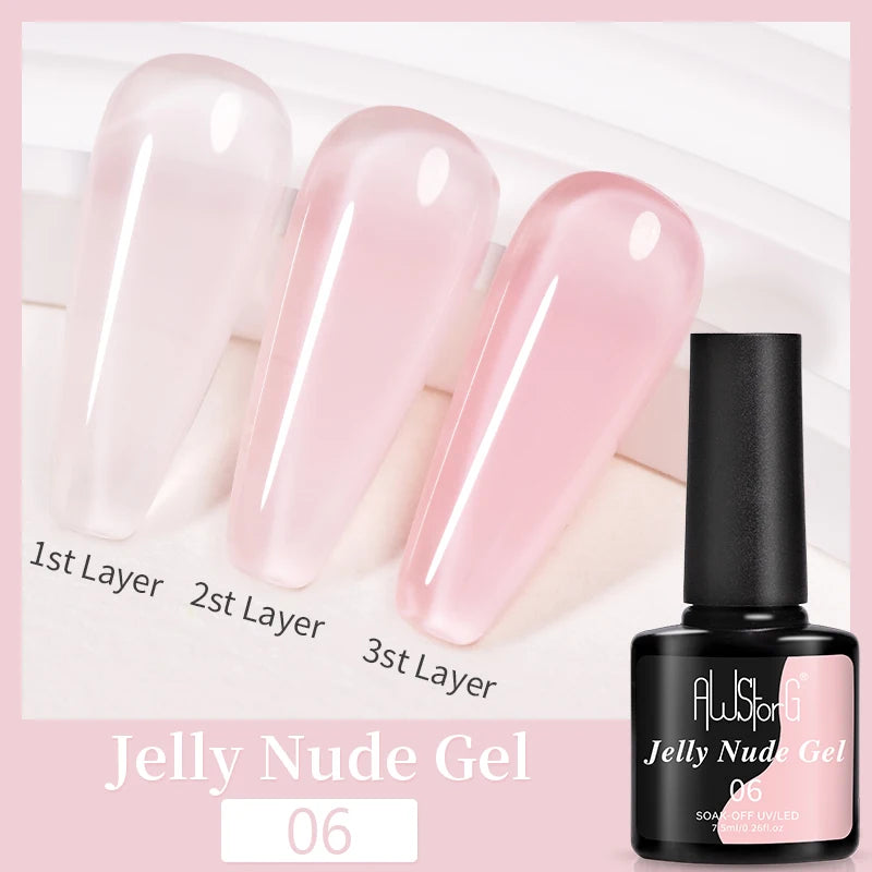 AWStorG 15ml 8 In 1 Reinforcement Gel Nail Gel Multifunctional Clear Gel Nail Polish Nail Strengthener Gel Nail Extension Hard