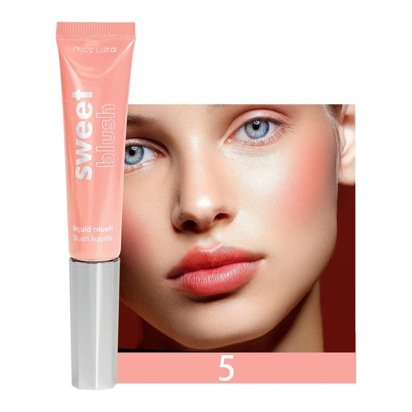 Liquid Blush Velvet Matte Natural Cream Multi-use Cheek Eye Tint Peach Blush Soft Applicator Makeup Monochrome Face Blush Stick