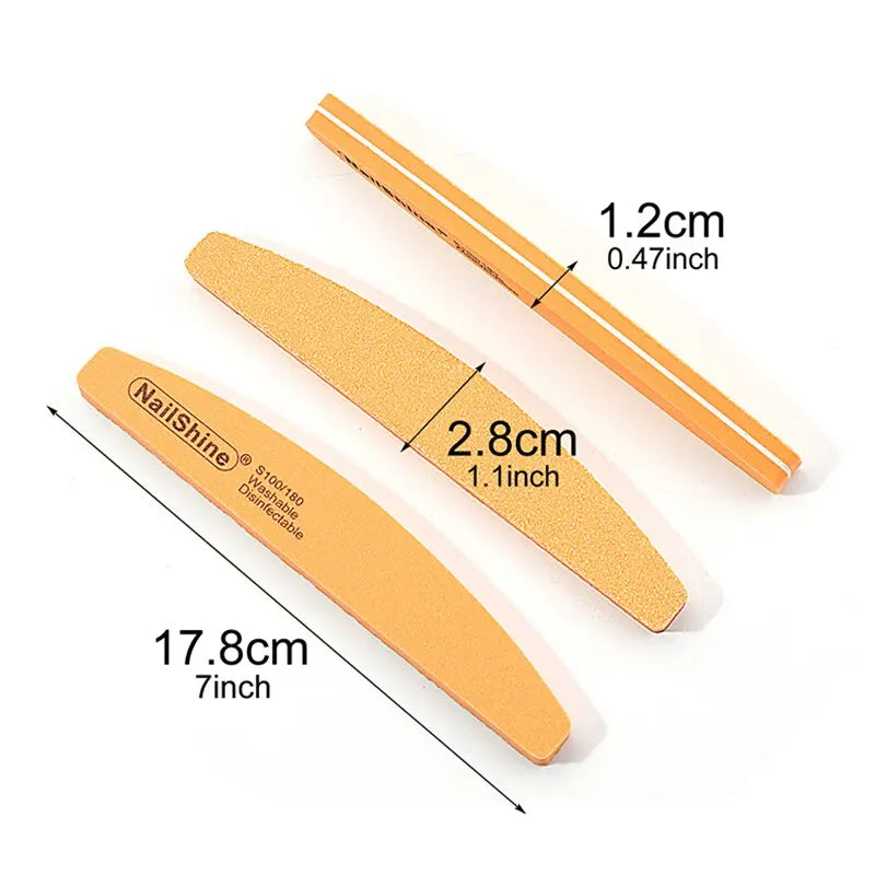 10/30pcs Double-sided Nail File Block Colorful Sponge Nail Polish Buffing Sanding Buffer Strip Polishing Pedicure Manicure Tool