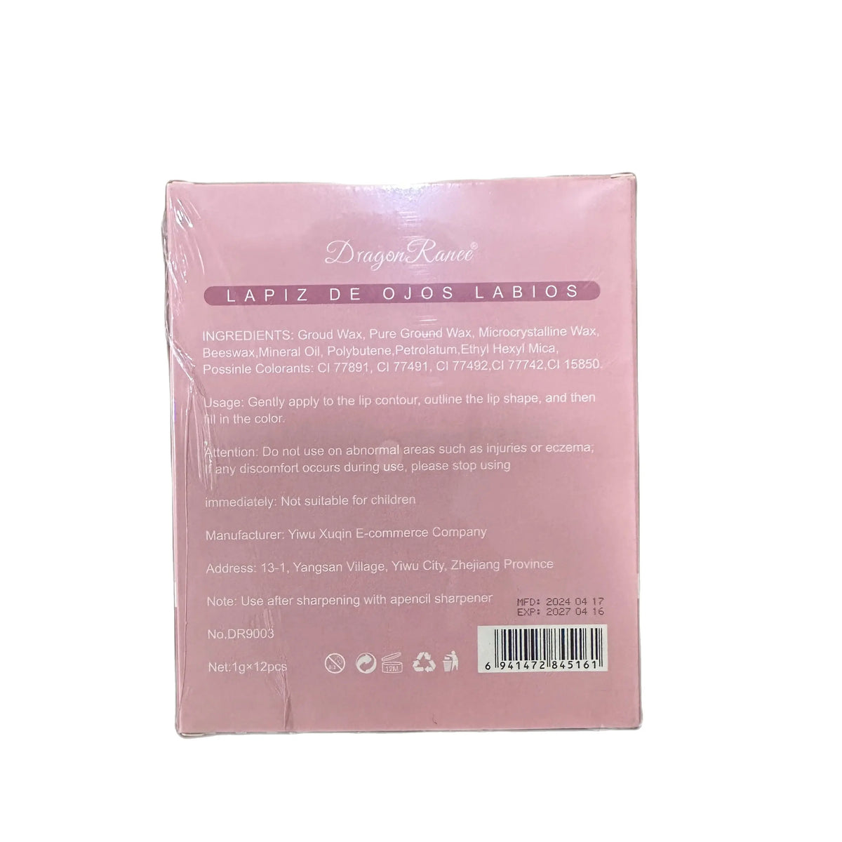 Twelve lip liner pencil case outlines the full lip shape, rich colors, waterproof, durable matt, daily versatile lip liner penci