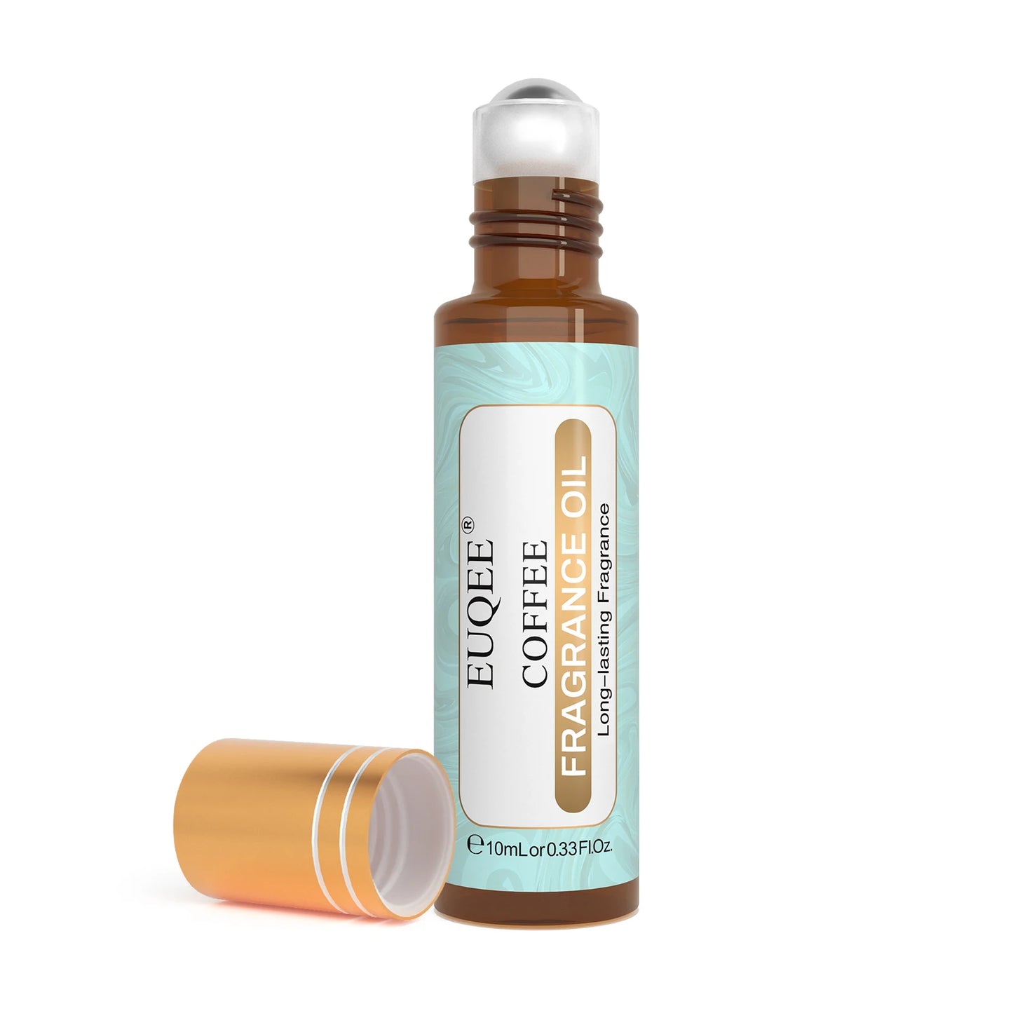 EUQEE 10ml Roll-On Fragrance Oil for Skin Sea Breeze White Musk Coconut & Vanilla Bubble Gum Green Tea Long Lasting Scent