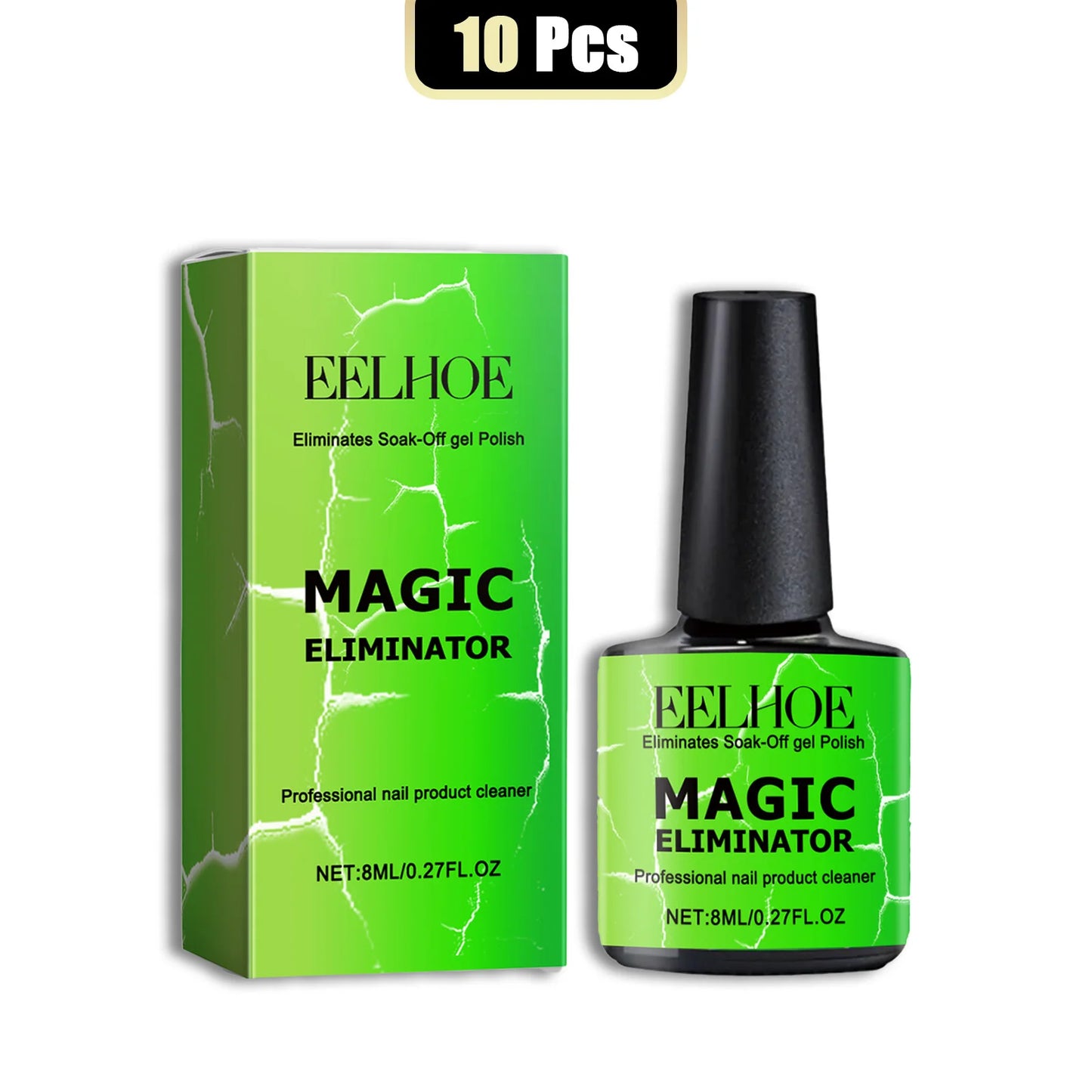 EELHOE 8ml Nail Gel Remover 3 Minutes Fast Remove Polish Soak Off Clean UV Harmless Reduce Dryness Non-Irritating Easily Removes