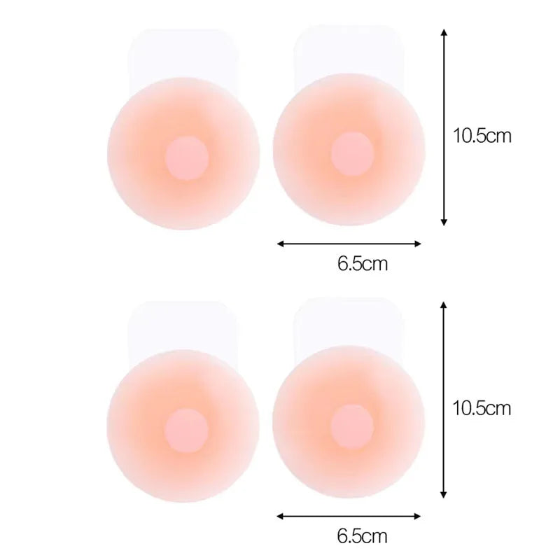 2/4PCS  Silicone Lift Up Bra Sticker Adhesive Invisible Bras Chest Patch for Women Reusable Chest Breast Petals Pads
