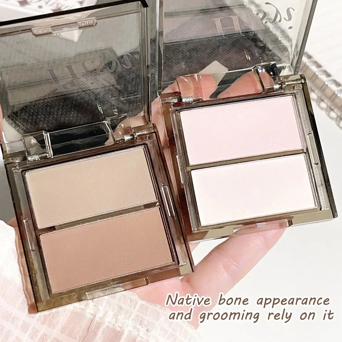 Medium skin tone matte waterproof contouring tray, medium concealer contouring powder, portable size less than 1 liquid ounce, n