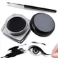 Black Eyeliner Cream Waterproof Beauty Cosmetics Long Lasting Eyeliner Gel Eyeshadow Makeup Tools with Brush Set Matte Eye Liner