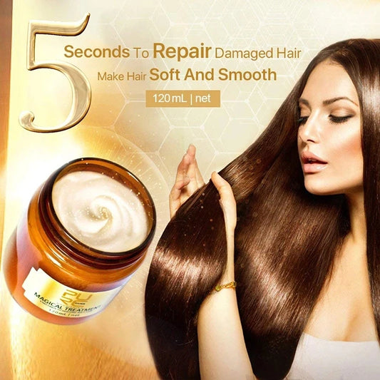 120ml Magical Hair Mask Argan Oil Hair Care Cream Repair Dry Frizz Damage Keratin Treatment Masks 5 Seconds Soft Smoothing PURC