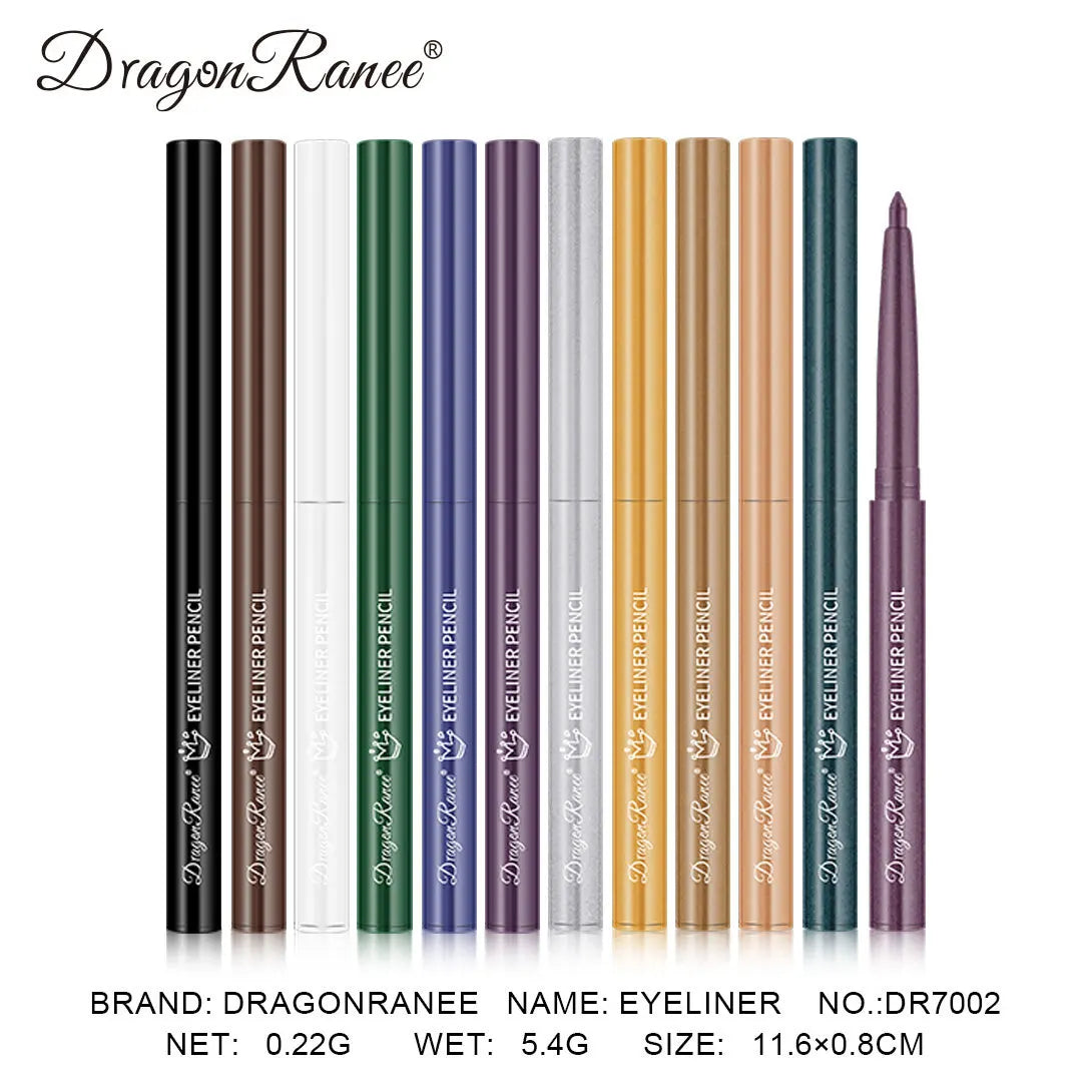 12 Color Matte Glitter Gel Eyeliner Pencil Waterproof Smudge-Proof Smooth Matte White Eyeliner Pen Long-Lasting Eye Liner Makeup