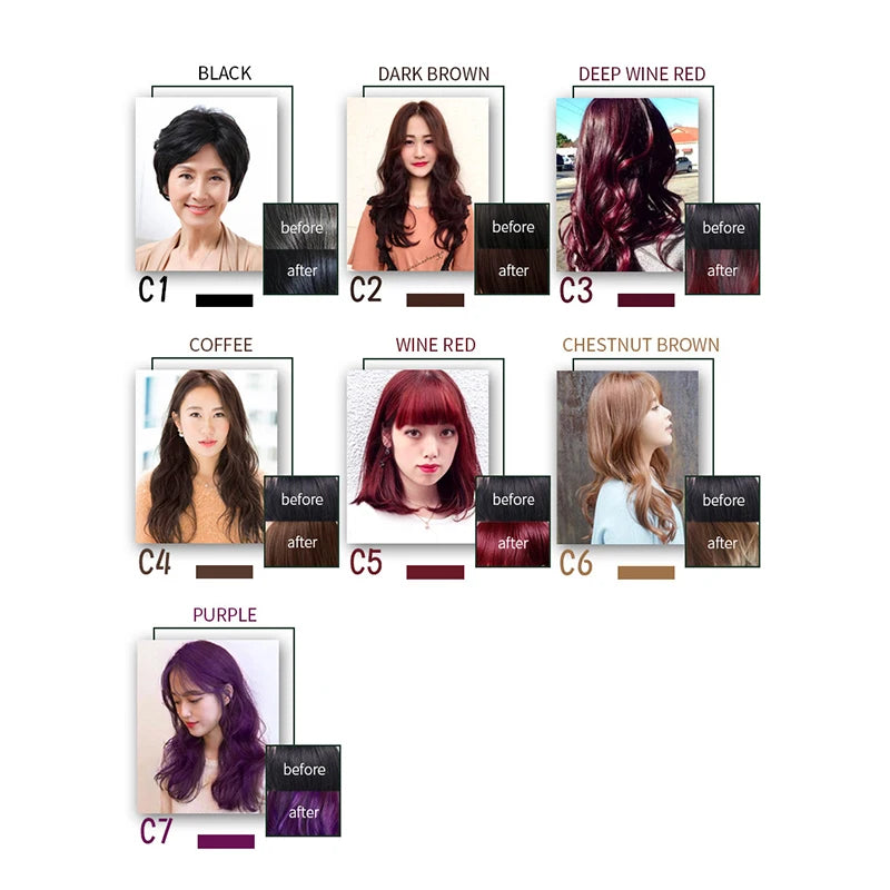 Hair Dye Shampoo 3 In 1 Instant Coloring Shampoo Natural Treatment For Hair Shampoo Large Capacity Head Shoulder Shampoo