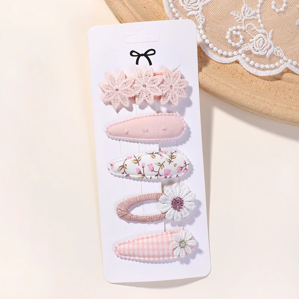 5Pcs BB Clips Set Toddler Baby Girls Hair Clips Children Barrettes Ins Sweet Daisy Hair Accessories