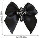 2Pcs Black Bow Small Hair Claw Women Girl Hair Grab Clip Side Clip Forehead Bangs Hair Styling Clip Sweet Headdress