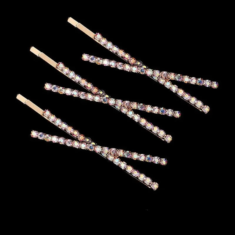 Fashion Bridal Barrettes Clear Crystal Women Hair Ornaments Hair Pins Women Hair Clips Bridal Hair Jewelry Accessories