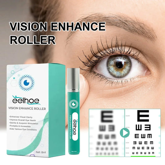 Korean Visual Enhancement Eye Serum Roller Relieve Eye Aningeresting Dark Circles Bags Eye Contour Moisturizing Cosmetics 8ML