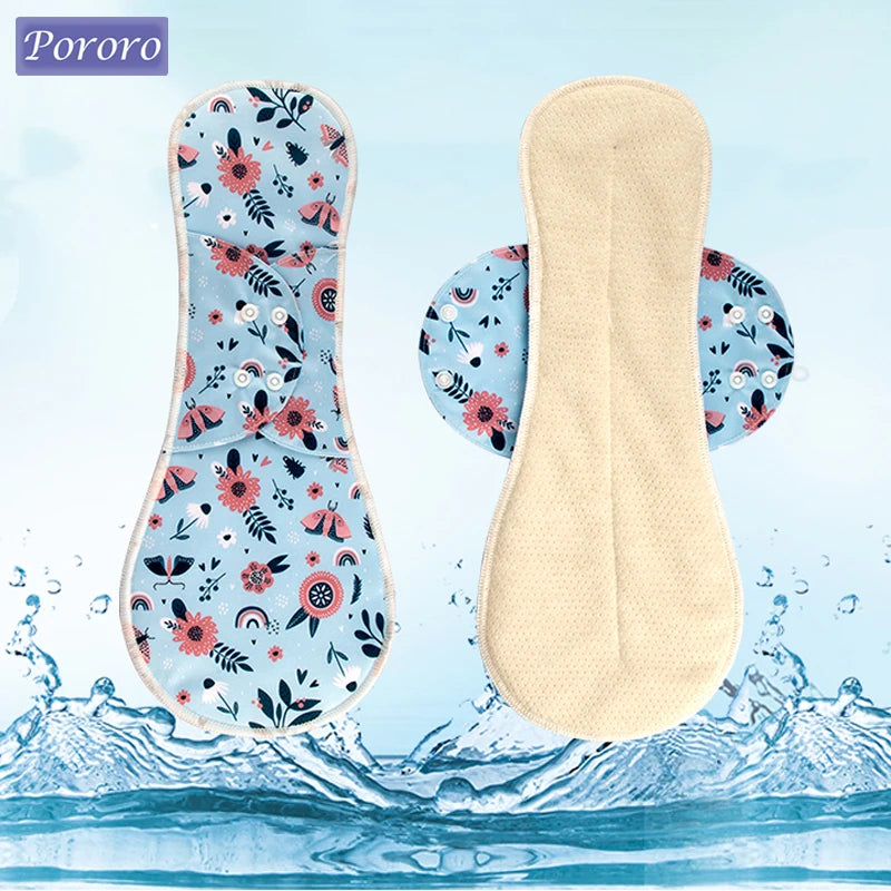 2pcs Reusable Menstrual Pads Heavy Flow Overnight Daily Pads Panty Gasket Washable Sanitary Cotton Pads for Women New Arrival