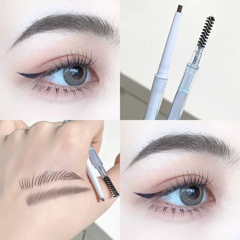 Natural Makeup Double Heads Eyebrow Pencil Waterproof Long-lasting Colourful Transparent Eyebrow Pen Brow Enhancer Drawing Tool