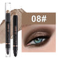 12-color Double Tip Eyeshadow Pen Set Metallic High Gloss Smudger Brighten Eye Makeup Pencil Shining Brown Eye Shadow Cosmetics