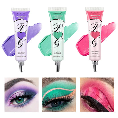 3pcs Matte Eye Shadow Primer Suitable for Oily Eyelid Eye Makeup Base Waterproof and Stain Resistant,Durable Cream Liquid Makeup