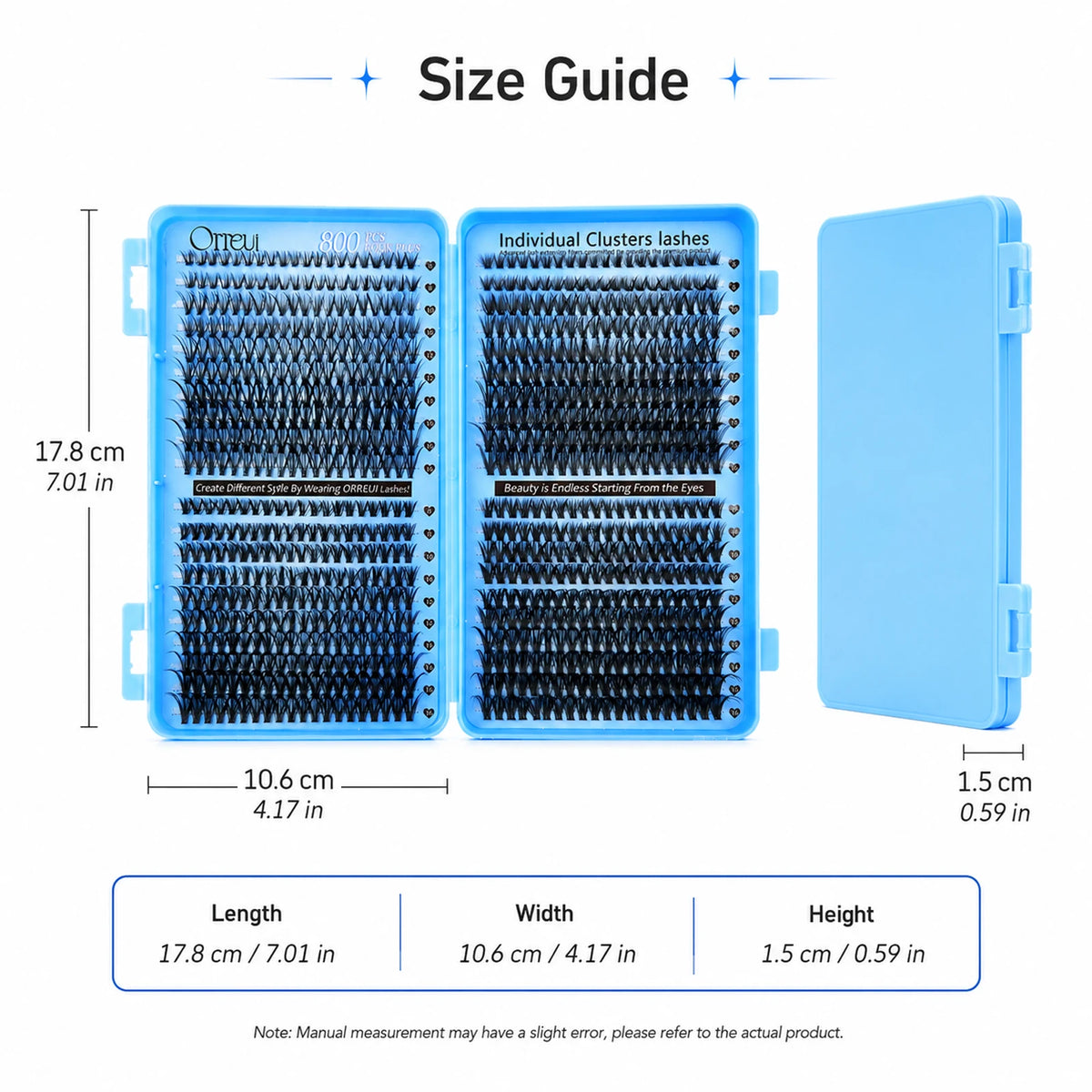 800PCS Cluster Lash Book 30D 40D 50D 60D 8-16mm Mixed Length DIY Individual Eyelash Extensions Soft Wispy Volume Lashes