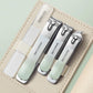 4/10PCS New Nail Clippers set 4 with Rotating Leather Bag Professional Trimmer Pedicure Care Tools Manicure Set Home Care Gift