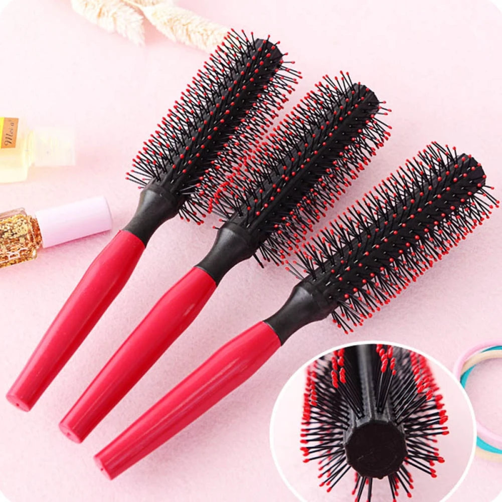 Professional Plastic Round Brush Quiff Roller Curly Hair Comb Hairstyle Massager Hairbrush Dressing Salon Barber Comb New Spiral