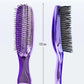 Electroplating Scalp Massage Comb Hair Detangling Brush Dry Wet Dual Use Wide Tooth Hairdressing Comb for Salon Home Travel