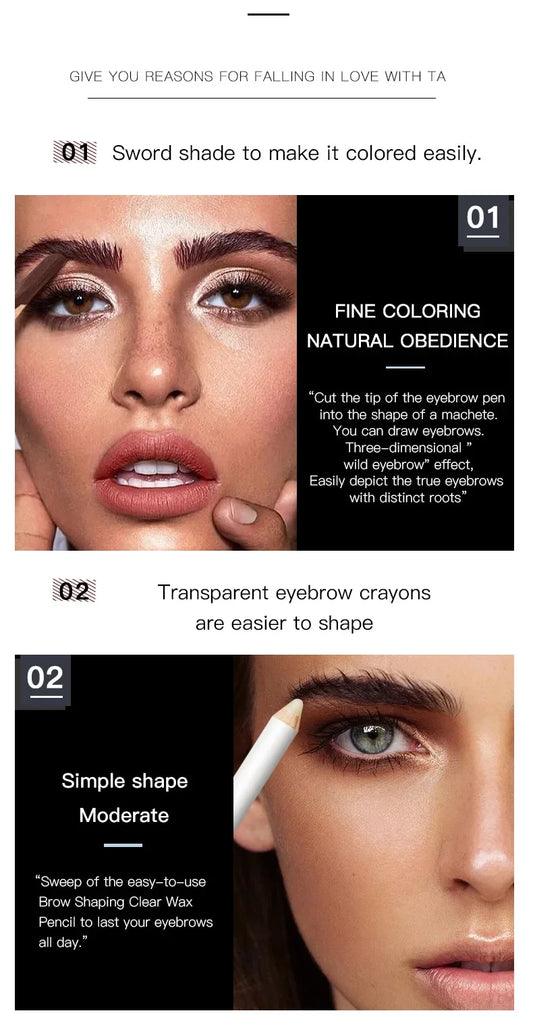 Free Shiping 3D Styling Brow Gel Eyebrow Pencil Set Makeup Combination 2 In 1 Natural Eye Brow Enhancer Pen Gels Kit Cosmetics