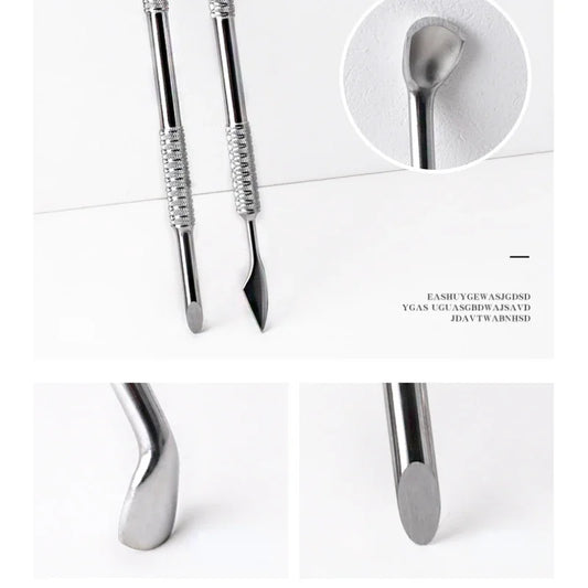 Hook Type Cuticle Pusher Nail Polish Remover Gel Nail Polish Peeler Scraper Stainless Steel Clean Manicure Tool for Nail Art