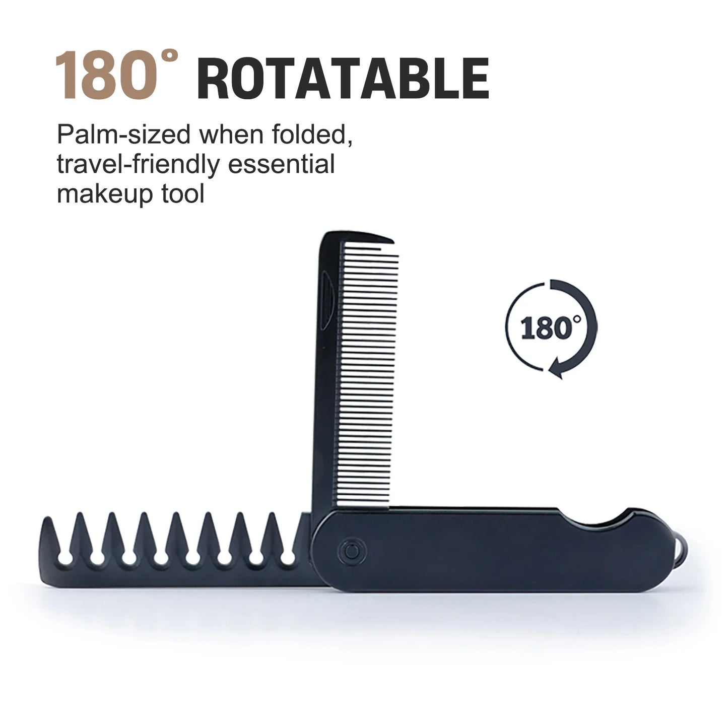 NEW Style 2 in 1 Pocket Folding Comb Barber Hair Clipper Combs Hair Styling Tools Professional Salon Wide Tooth Oil Head Comb