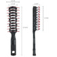 Men Plastic Vent Hair Brush Comb Anti-Static Massage Hair Care Ribs Comb Back Hair Curly Hair Styling Salon Ribs Nine-Row Comb