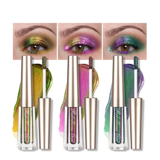 Metallic Glitter Pearlescent Eyeshadow Cream Chameleon Sparkling Liquid Eye Shadow Shimmer Brightening Diamond Highlighter