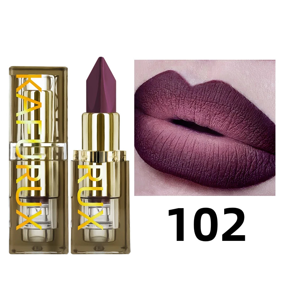 6 Color Glitter Two-tone Lipstick Purple Black Matte 1pc Lipsticks Cosmetics Easy to Use Lip Tint Makeup Lip Beauty Red Pigment