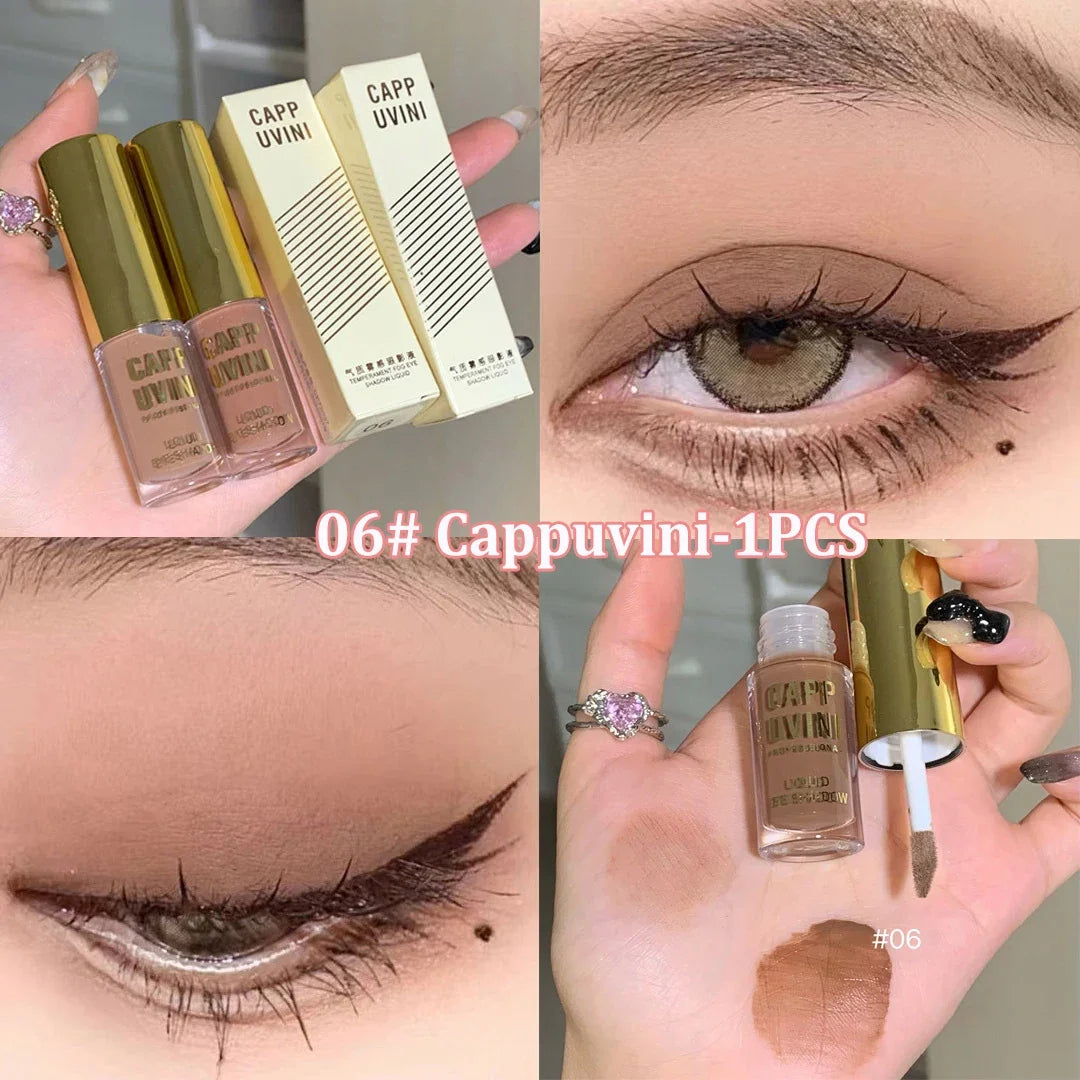 Brown Glitter Liquid Eyeshadow Stick Contour Blush Pigment Fine Shimmer Matte Natural Cheek Milk Coffee Shadow Cream Eye Makeup