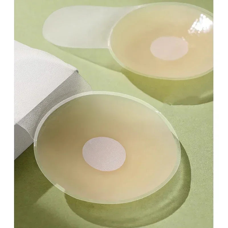 Reusable Silicone Nipple Covers Lift Breast Petals, Invisible Adhesive Stick-On Bra, Strapless Backless Comfort Fit for Women